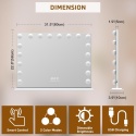 Lustro stojące FENCHILIN prostokątne z LED i Bluetooth 800 x 580 mm