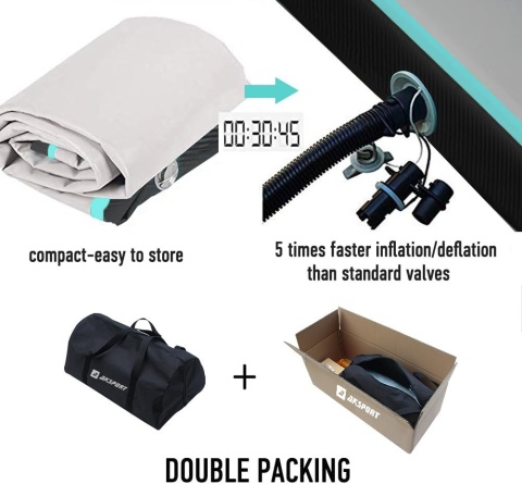 MATA GIMNASTYCZNA AIRTRACK ŚCIEŻKA POMPKA TORBA PVC