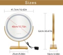 MantoLite Lusterko kosmetyczne z oświetleniem LED, 40 cm, z 3 trybami