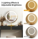 MantoLite Lusterko kosmetyczne z oświetleniem LED, 40 cm, z 3 trybami