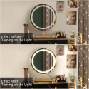 MantoLite Lusterko kosmetyczne z oświetleniem LED, 40 cm, z 3 trybami