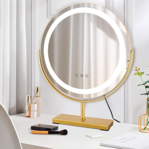 MantoLite Lusterko kosmetyczne z oświetleniem LED, 40 cm, z 3 trybami