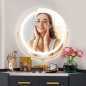 MantoLite Lusterko kosmetyczne z oświetleniem LED, 40 cm, z 3 trybami