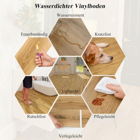 Mysflosy Samoprzylepna podłoga winylowa z PVC o wyglądzie drewna 16 szt.