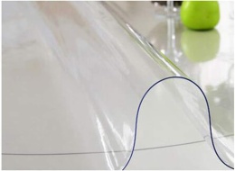Okrągły Przeźroczysty Obrus PVC Wodoodporny Trwały Wytrzymały 130 cm