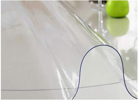 Okrągły Przeźroczysty Obrus PVC Wodoodporny Trwały Wytrzymały 130 cm