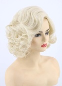 PERUKA BLOND WŁOSY FALOWANE W STYLU MARILYN MONROE