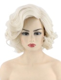 PERUKA BLOND WŁOSY FALOWANE W STYLU MARILYN MONROE