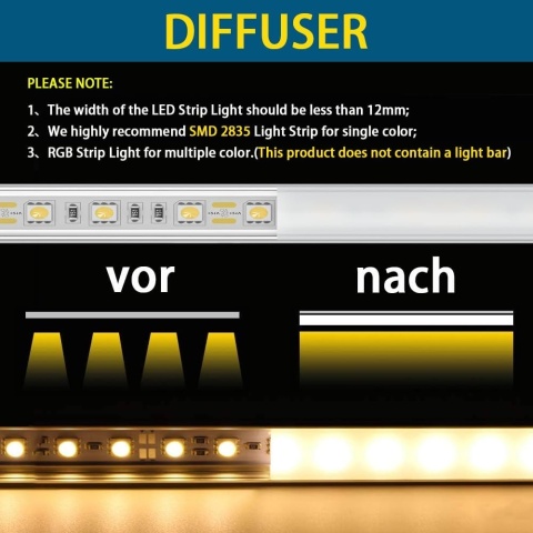 Profil aluminiowy LED ,15 x 1 m, listwa LED Chesbung