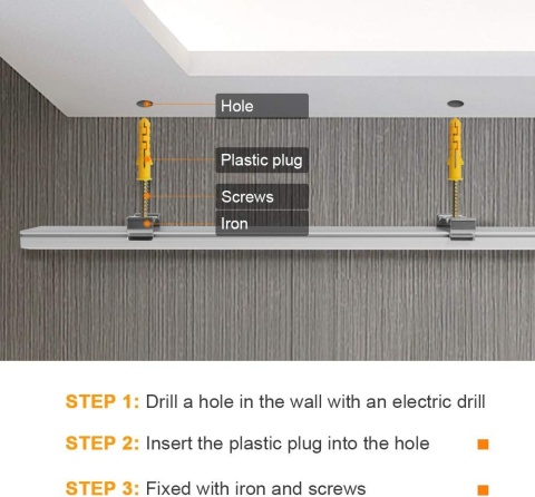 Profil aluminiowy LED, 6 x 1 m, listwa LED