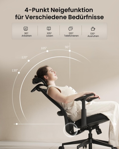 ProtoArc EC200 ergonomiczne krzesło biurowe, z regulacją #N