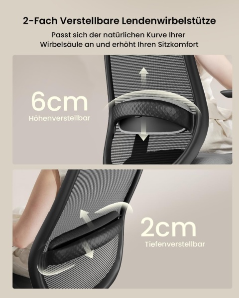ProtoArc EC200 ergonomiczne krzesło biurowe, z regulacją #N