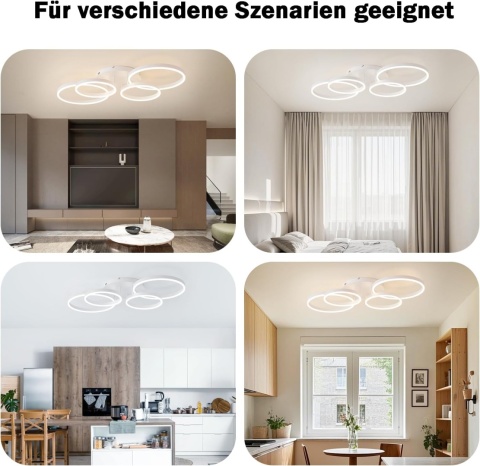 Lampa sufitowa LED, ściemniana, 40-60 W, 100 cm