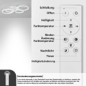 Lampa sufitowa LED, ściemniana, 40-60 W, 100 cm
