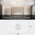 Lampa sufitowa LED, ściemniana, 40-60 W, 100 cm