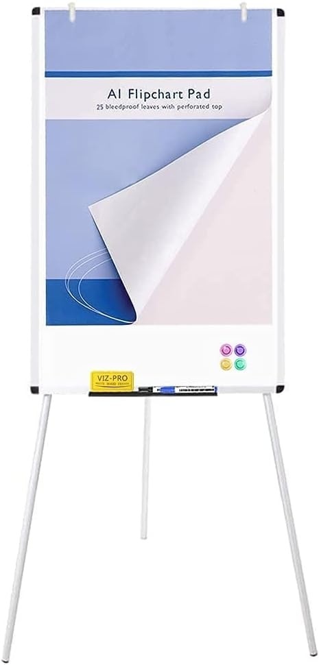 TABLICA MAGNETYCZNA 60x90 SUCHOŚCIERALNA DO PREZENTACJI AKCESORIA FLIPCHART