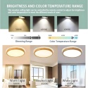 WayLuoung LED Drewniana Lampa Sufitowa 60cm 3K-6K Ściemniania pilot