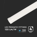 Zestaw listew świetlnych, 150 cm, 50 W, 6000 lumenów, światło dzienne 4000 K, 4 sztuki