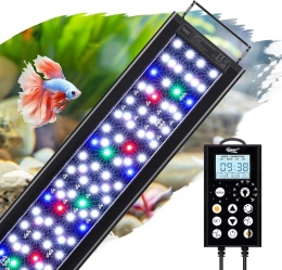hygger Oświetlenie LED do akwarium, lampa do akwarium 24/7 58 W, 120-135 cm