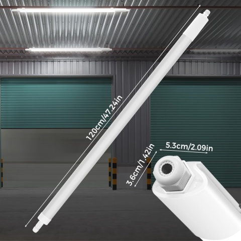 zemty Lampa sufitowa LED,120 cm, 3000 K/4000 K/6500 K, 36 W, 3960 lm