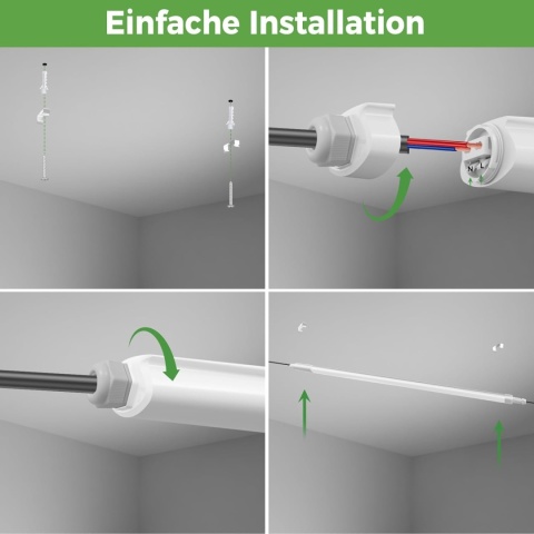 zemty Lampa sufitowa LED,120 cm, 3000 K/4000 K/6500 K, 36 W, 3960 lm