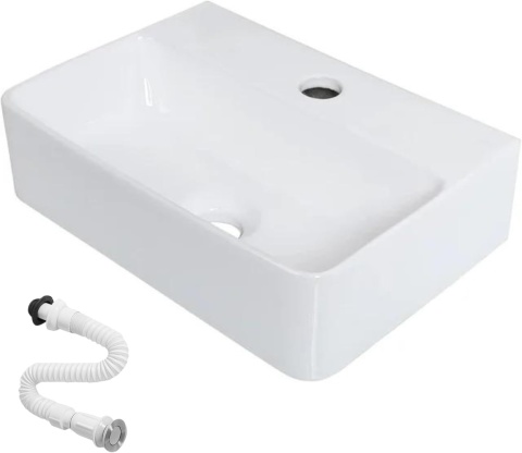 BIAŁA UMYWALKA ŁAZIENKOWA NABLATOWA MAGIC SELECT CERAMICZNA (47.5x36.5x13CM)