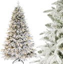 Choinka Sztuczna 150 cm Ośnieżona LED Stojak Metalowy