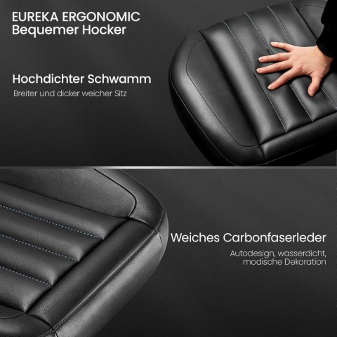 EUREKA ERGONOMIC Wielofunkcyjny Stołek , Regulowany Wysokościowo