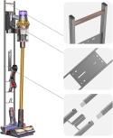 Italdos Uchwyt Organizer stojak do odkurzacza Dyson metalowy stabilny