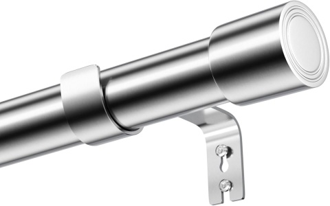 KARNISZ DO ZASŁON SREBRNY REGULOWANY 220–400cm - 2 SZTUKI