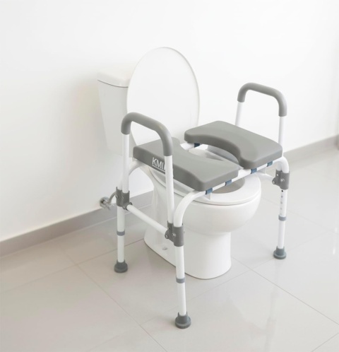 KMINA Podwyższona deska sedesowa z uchwytami, stabilne krzesło