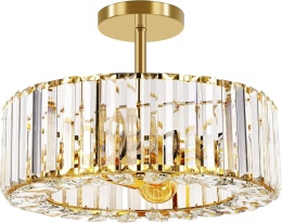 LAMPKA SUFITOWA KRYSZTAŁOWA 37CM DO SALONU SYPIALNI JADALNI ŻYRANDOL