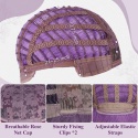 Lavender Purple Bob – krótka fioletowa peruka z grzywką dla kobiet