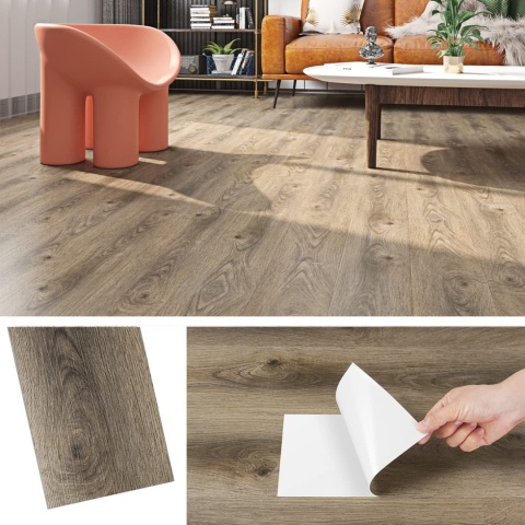 Livelynine 32 płytek podłogowych z linoleum panele 90x 15 cm