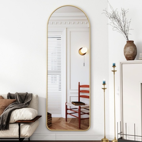 Lustro Koonmi stojące prostokąt rama metal 161 x 52 cm