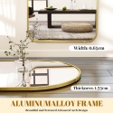 Lustro Koonmi stojące prostokąt rama metal 161 x 52 cm