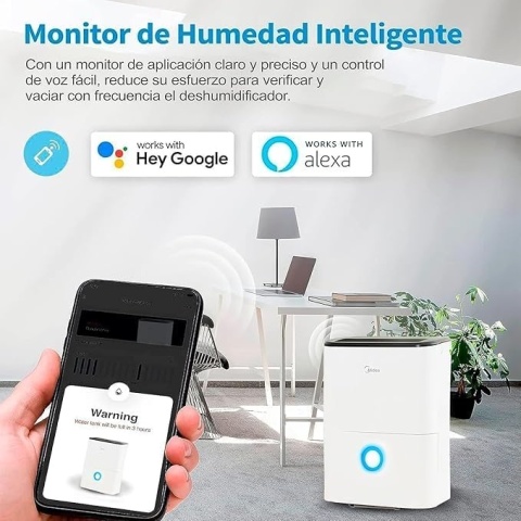 MIDEA Cichy osuszacz powietrza 20L do wewnątrz do 50 m2 zbiornik 3L