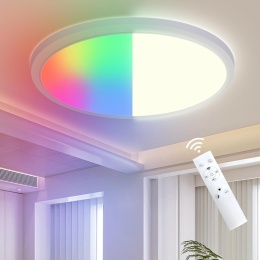 ONDTA Lampa sufitowa LED, ściemniana, panel LED, Ø 57 cm, 45 W, RGB