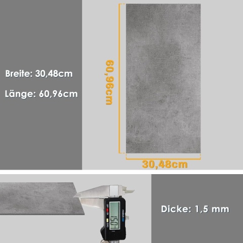 Płytki Winylowe Samoprzylepne PVC Beton Szare 2,23 m² 12 szt