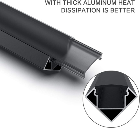 Profil LED, Aluminiowy 6 × 1 m, Kształt Litery V