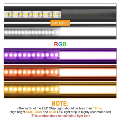 Profil LED, Aluminiowy 6 × 1 m, Kształt Litery V