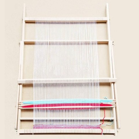Regulowany stojak z prawdziwego drewna do tkania 70 * 50 * 3 cm