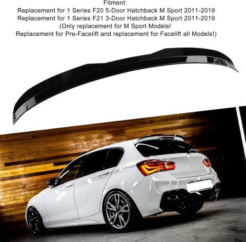 Spoiler dachowy BMW F20 F21 czarny połysk