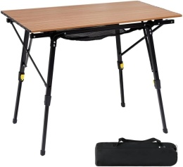 HollyHOME Składany stół kempingowy piknikowy kwadratowy 87 cm M1203