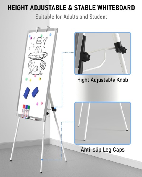 TABLICA MAGNETYCZNA 60x90 SUCHOŚCIERALNA DO PREZENTACJI AKCESORIA FLIPCHART