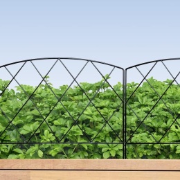 Thealyn dekoracyjny płot 61 cm x 61 cm, 5 paneli, 3 m metalowe ogrodzenie
