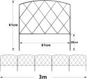 Thealyn dekoracyjny płot 61 cm x 61 cm, 5 paneli, 3 m metalowe ogrodzenie