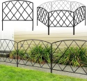Thealyn dekoracyjny płot 61 cm x 61 cm, 5 paneli, 3 m metalowe ogrodzenie