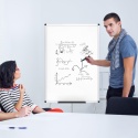 Uniwersalna tablica suchościeralna VIZ-PRO 90x60 cm na stojaku