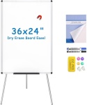 Uniwersalna tablica suchościeralna VIZ-PRO 90x60 cm na stojaku